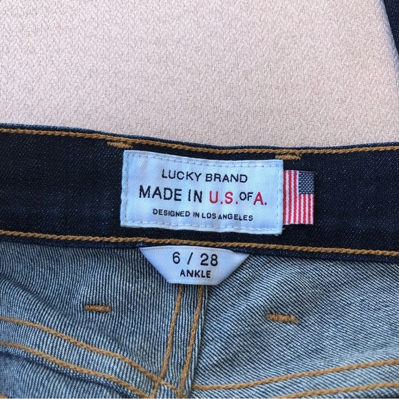 Lucky Brand Nade in USA Charlie Mid-Rise Skinny Jeans Dark Blue 6/28 Ankle - Picture 12 of 16